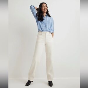 Madewell The Perfect Vintage Wide-Leg Jean in Vintage Canvas: Snap Edition SZ 28